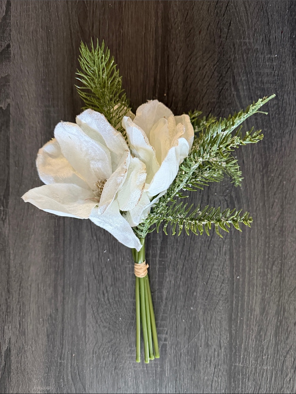 White Artificial Magnolia Bouquet - Home Accents